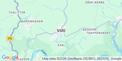 Karte Vöhl