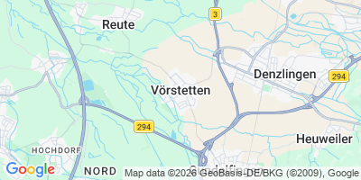 Karte Vörstetten