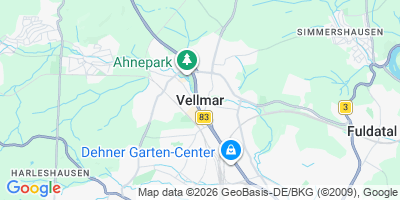 Karte Vellmar