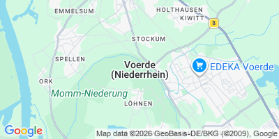 Karte Voerde (Niederrhein)