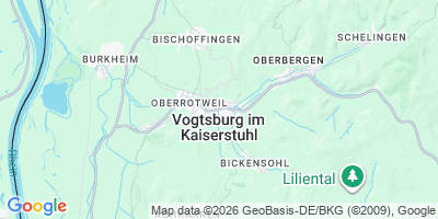 Karte Vogtsburg im Kaiserstuhl