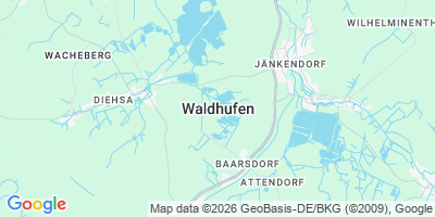Karte Waldhufen