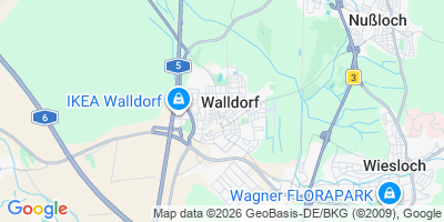 Karte Walldorf