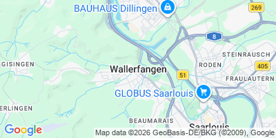 Karte Wallerfangen