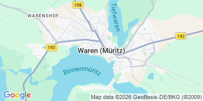Karte Waren (Müritz)