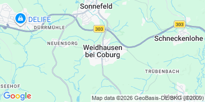 Karte Weidhausen b.Coburg