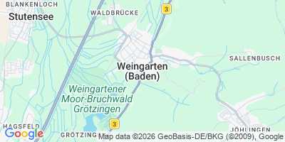 Karte Weingarten (Baden)
