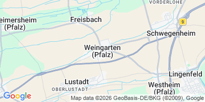 Karte Weingarten (Pfalz)