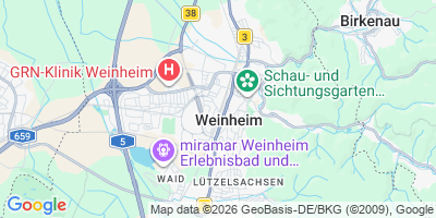 Karte Weinheim