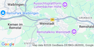 Karte Weinstadt