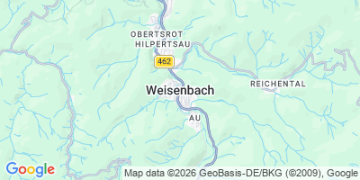 Karte Weisenbach