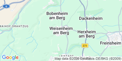 Karte Weisenheim am Berg