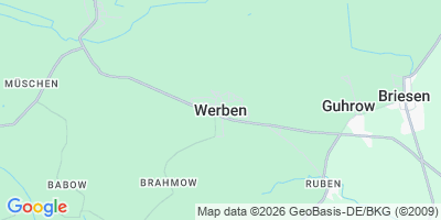 Karte Werben/Wjerbno