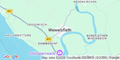 Karte Wewelsfleth