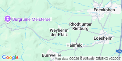Karte Weyher in der Pfalz