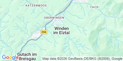 Karte Winden im Elztal