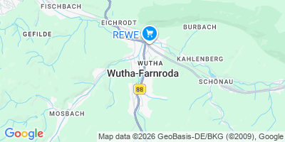 Karte Wutha-Farnroda