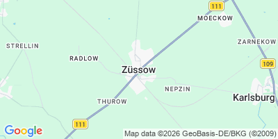 Karte Züssow