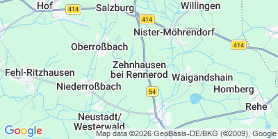 Karte Zehnhausen bei Rennerod