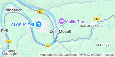 Karte Zell (Mosel)