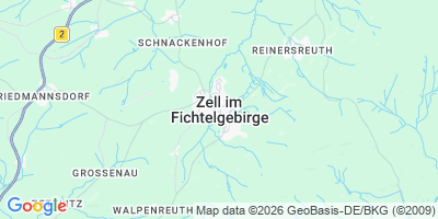 Karte Zell im Fichtelgebirge