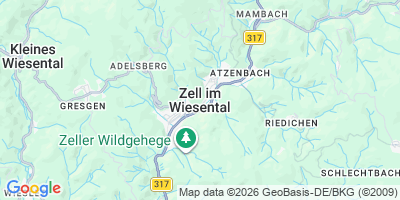 Karte Zell im Wiesental