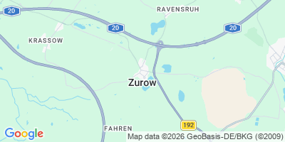 Karte Zurow