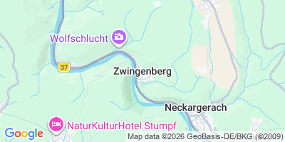 Karte Zwingenberg